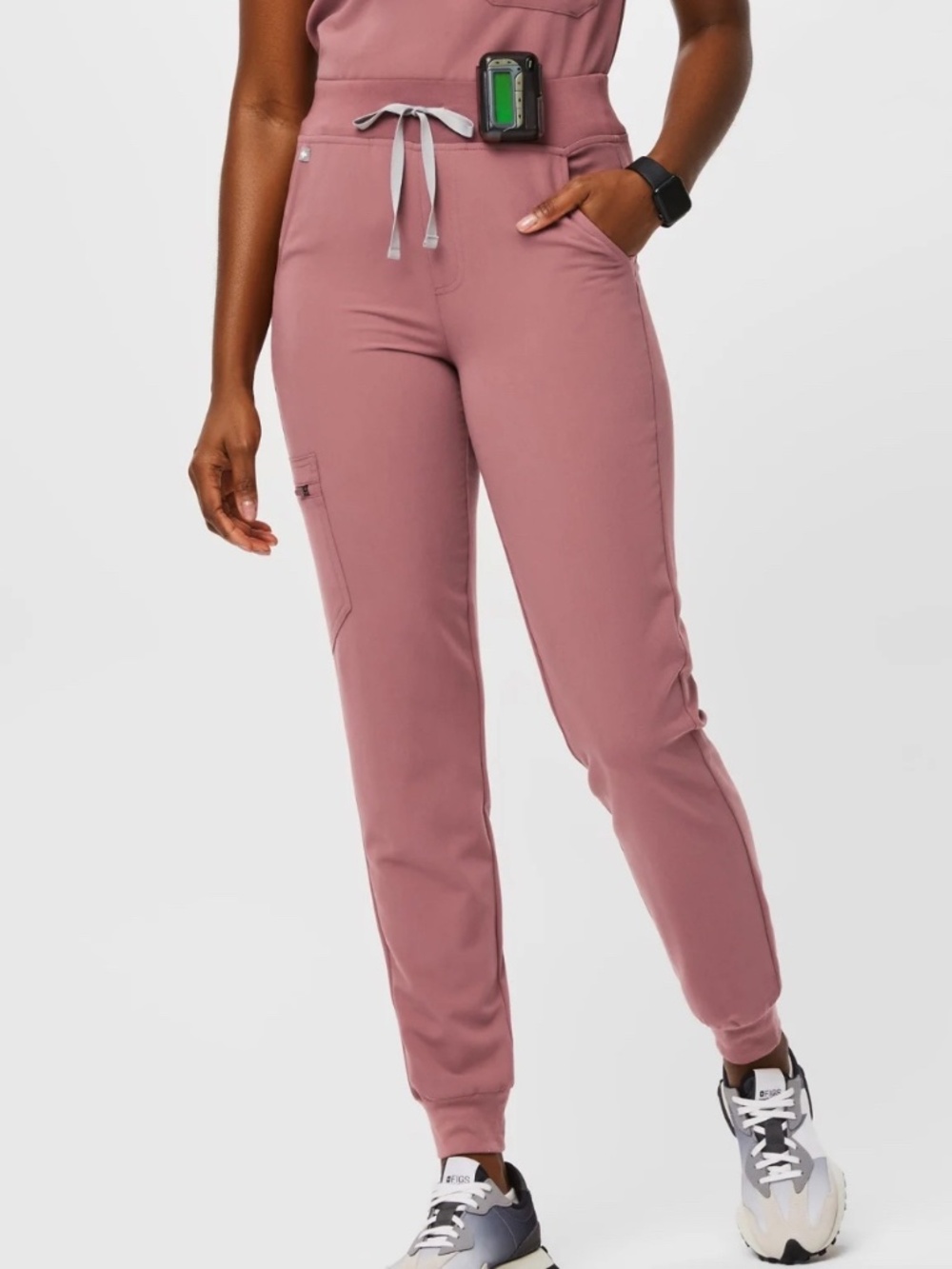 Figs Zamora High-Rise Jogger Scrub Pant Mauve